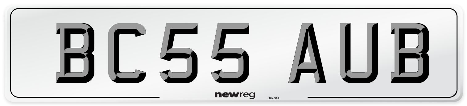 BC55 AUB Number Plate from New Reg